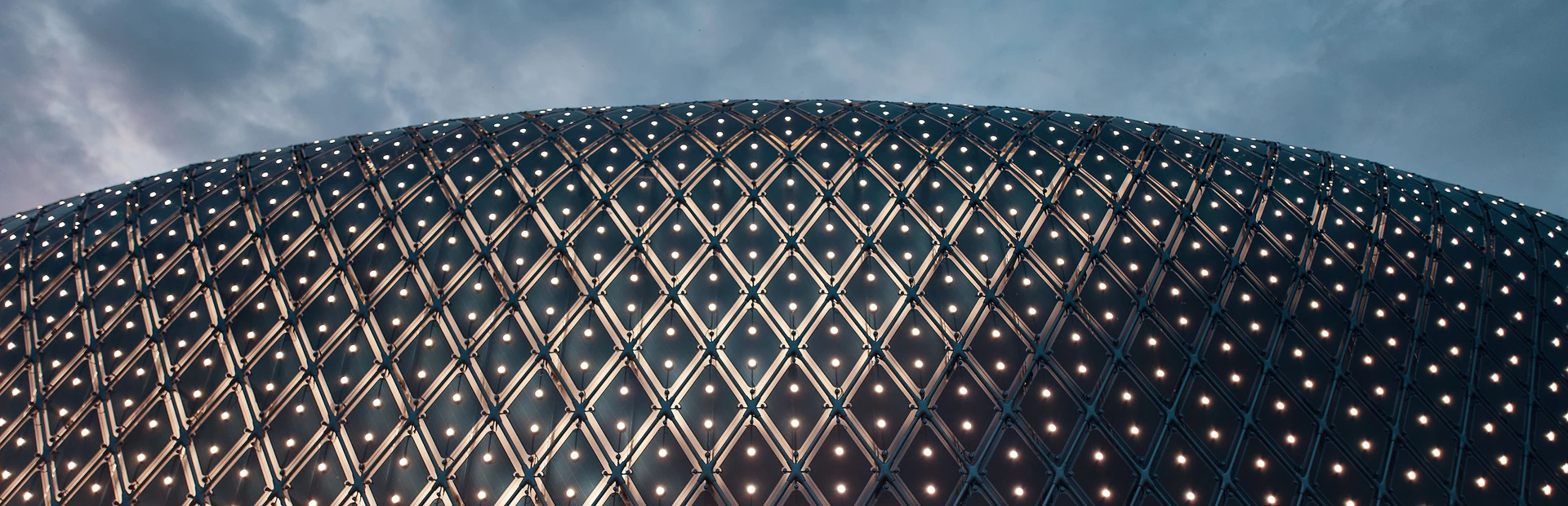 Novartis Pavilion art projection at dawn Novartis Pavilion art projection at dawn